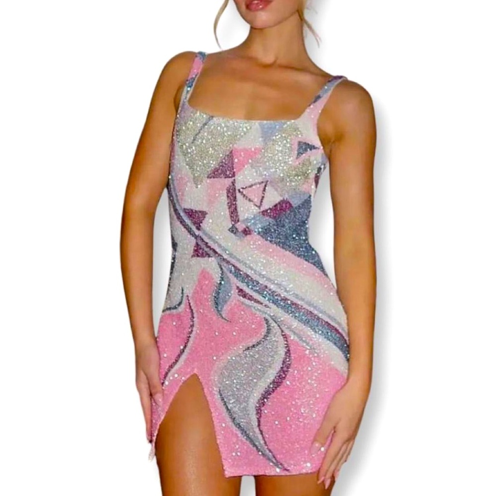 Oceanus Handbeaded Dress. Never Worn.